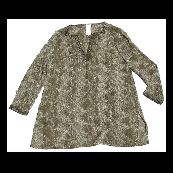 Chico’s Python Lined Tunic Size 3 (XL) - Picture 2 of 5